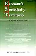 Economía, Sociedad y Territorio vol. XVIII N° 59